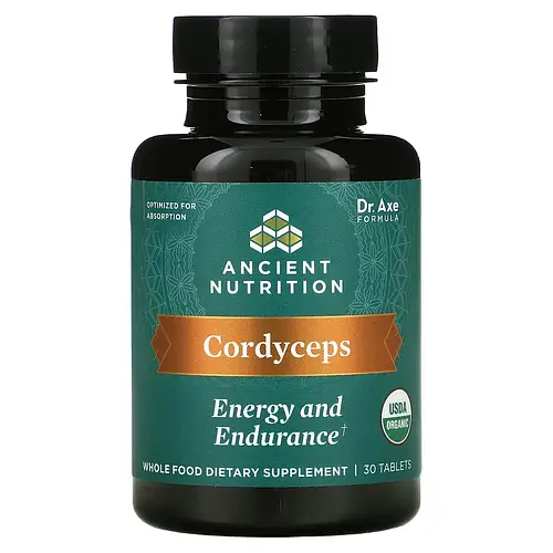 Купить Dr. Axe / Ancient Nutrition, Кордицепс, для энергии и ...