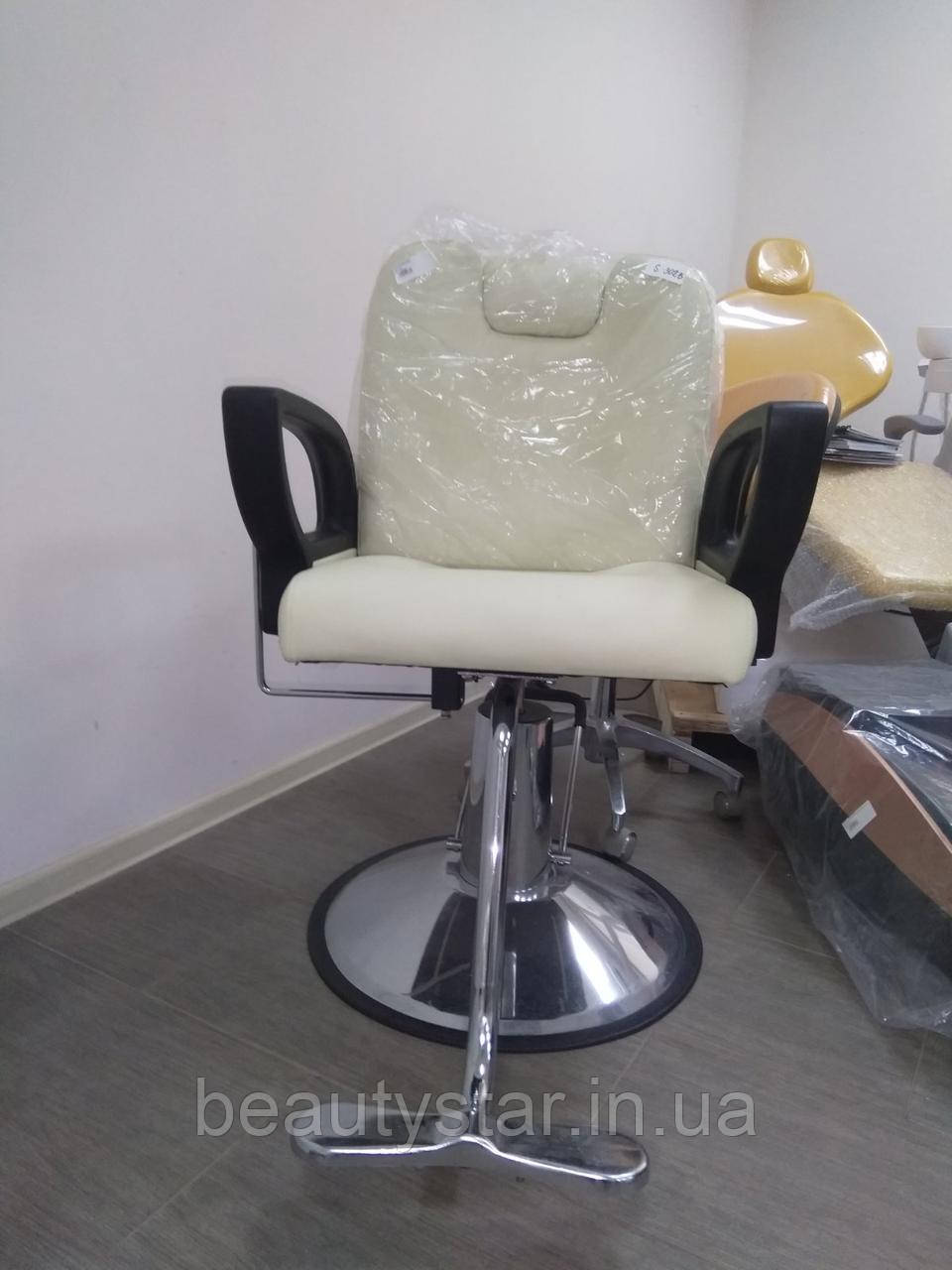 Перукарське Barber крісло чоловіче гідравлічне для Barbershop чорне арт302В, фото 1