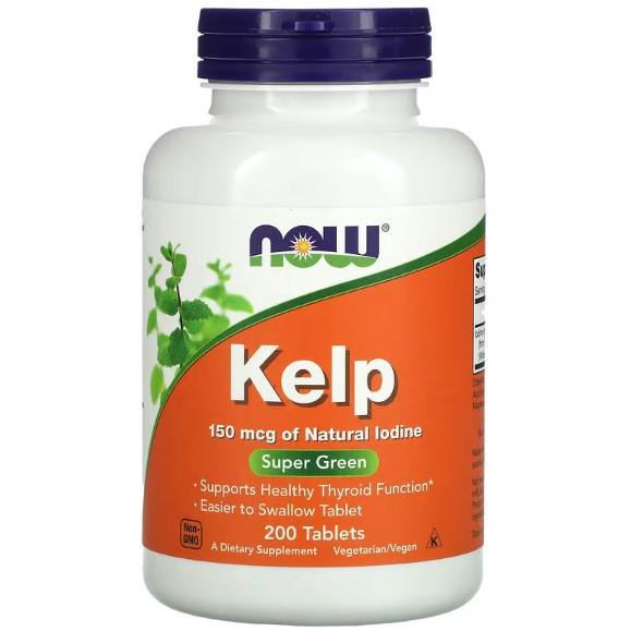 Йод з органічних водоростей Now Kelp 150 mcg (200 таблеток.), фото 1