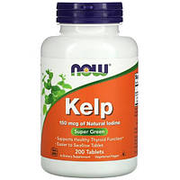 Йод из органических водорослей Now Kelp 150 mcg (200 таблеток.)