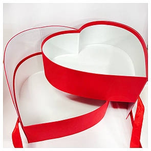 Коробка Серце 2х ярусна подарункова 36*33*21см