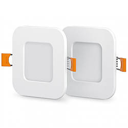 LED світильник вбудований квадратний VIDEX 3W 5000K 2 шт/уп (VL-DLS-035)