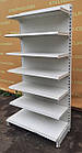 Торгові односторонні (пристінні) стелажі «ЕДЕН» 205х100 см., на 7 полиць, Б/у, фото 3