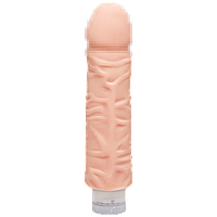 Фалоімітатор Doc Johnson The D: Shakin D 7 Inch Vibro ULTRASKYN, діаметр 3,8 см, плавне регулювання SO1580