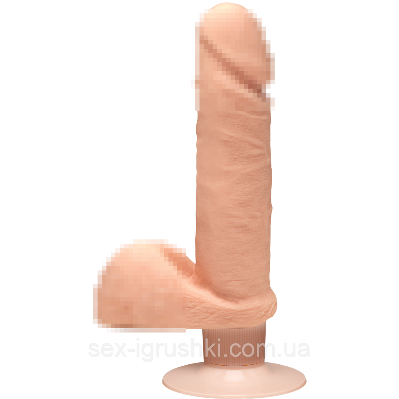 Фалоімітатор Doc Johnson The D - Perfect D - Vibrating 7 Inch With Balls - ULTRASKYN, діаметр 4,5 см SO1578