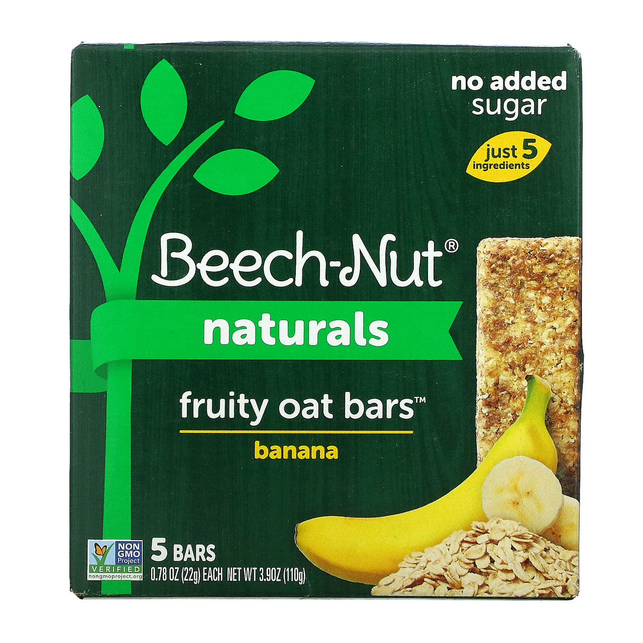 Beech-Nut, Naturals, фруктовые овсяные батончики, этап 4, банан, 5 батончиков, 22 г (0,78 унции) Киев - фото 1 - id-p1678068544