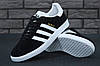 Кросівки жіночі Adidas Gazelle Black White Адідас Газель чорні з білим Замшові кеди В'єтнам Унісекс, фото 7