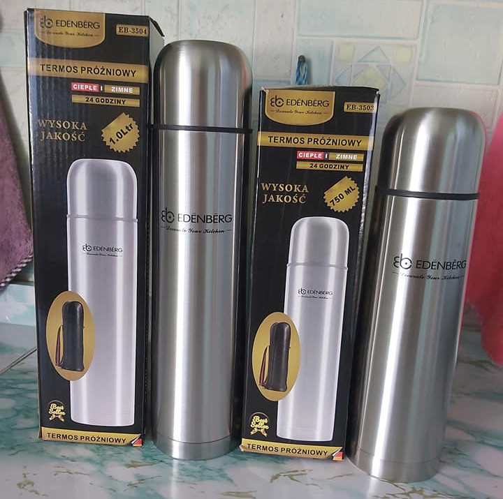 Термінос вакуумний з нержавейки 750 мл. для кави і чаю Edenberg EB-3503 Термо горнятко металева, фото 1
