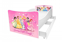 Кровать детская Принцессы Киндер, детская кровать с бортиками