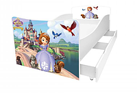 Кровать детская Принцесса София Киндер, детская кровать с бортиками