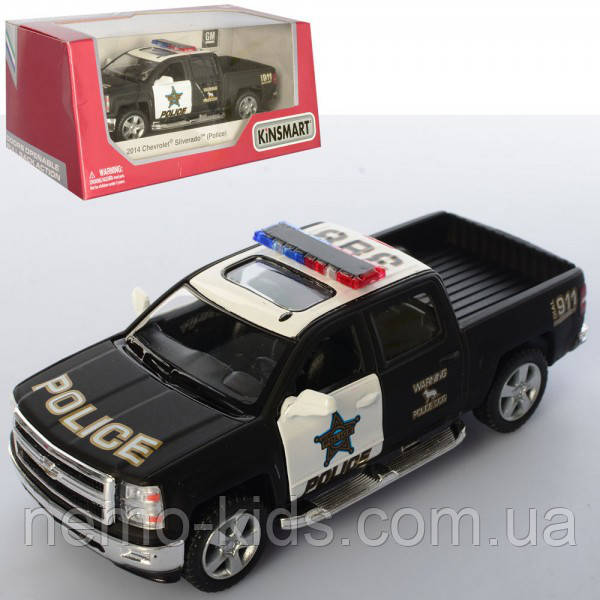 Машинка поліцейська інертна Kinsmart Chevrolet KT-5381-WP 12 см