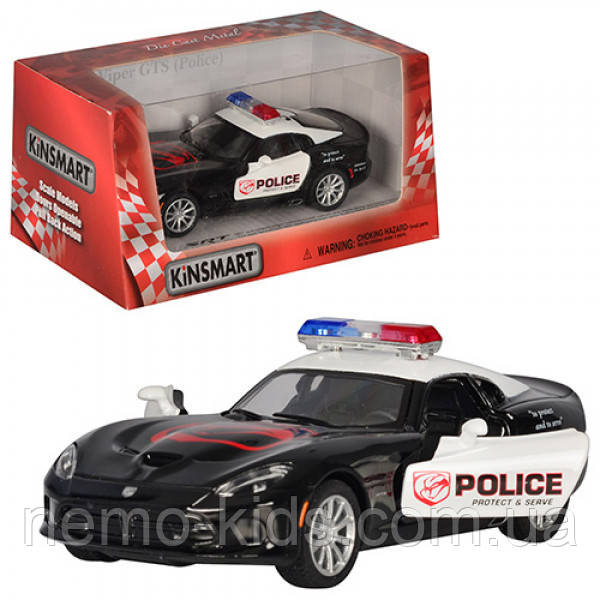 Машина поліцейська інертна Kinsmart Dodge Viper KT-5363-WP 12 см