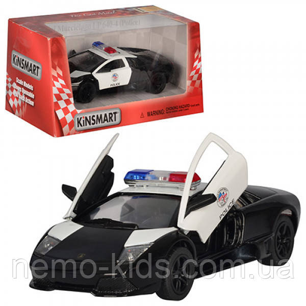 Машина поліцейська інертна Kinsmart Lamborghini KT-5317-WP 12 см
