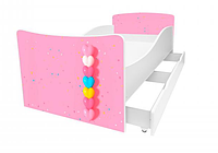 Кровать детская Сердечка Киндер, детская кровать с бортиками