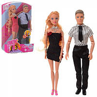 Кукла типа Барби с Кеном в костюме семья DEFA вечерний наряд