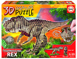 Пазл Educa 3D T-REX 82 елементів