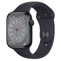 Смарт часы Apple Watch Series 8 GPS 45mm Midnight Aluminum Case w.Midnight Sport Band MNP13 эпл вотч 8