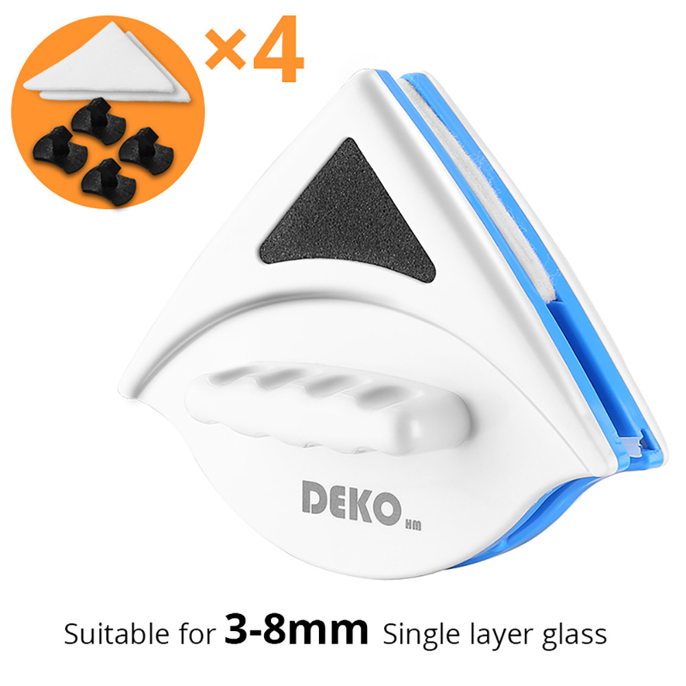 Магнітна щітка для миття вікон DEKO, підходить для миття одношарового тонкого скла 3-8 мм.