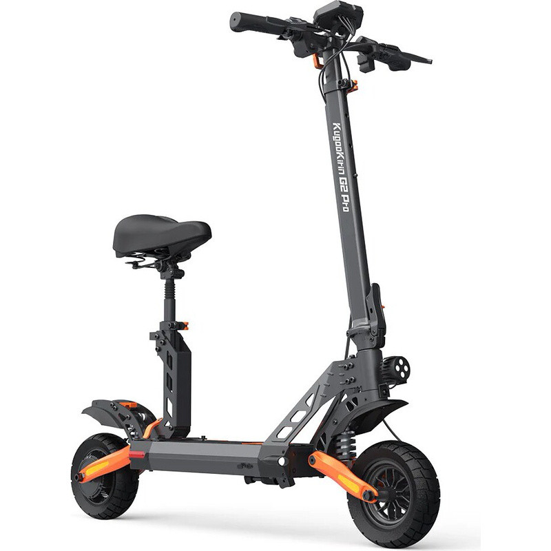 Електросамокат KUGOO KIRIN G2 Pro New (1000 Вт; 15 А/рік; 48 В), 45 км/год, чорний+ сидение