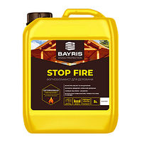 STOP FIRE Огнебиозащита для древесины BAYRIS бесцветная 10л.