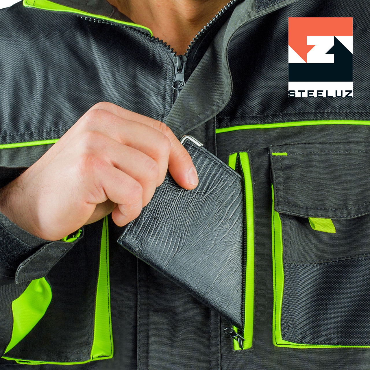 Куртка рабочая со съёмной утепленной подкладкой SteelUZ 4S LIME, рост 182 - фото 6 - id-p1678210709