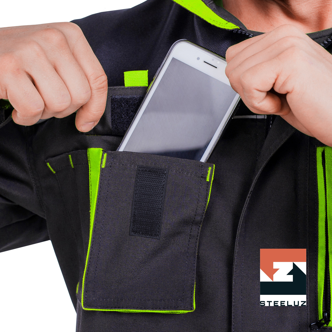 Куртка рабочая со съёмной утепленной подкладкой SteelUZ 4S LIME, рост 182 - фото 8 - id-p1678210709
