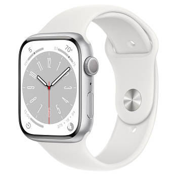 Смарт-годинник Apple Watch Series 8 GPS 41mm Silver Aluminum Case with White S. Band (MP6K3)