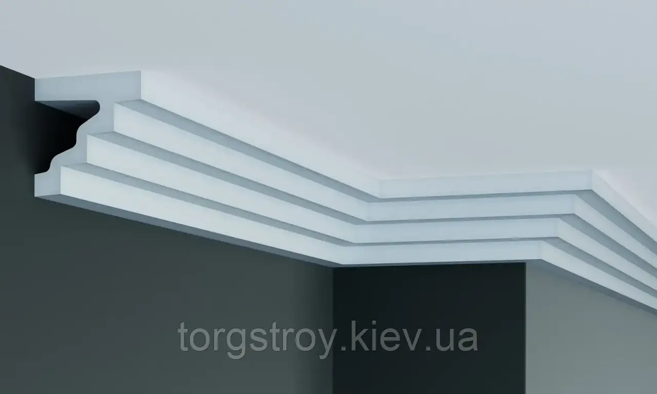 Карниз стельовий P887, довжина 2,00м, Gaudi decor, фото 1