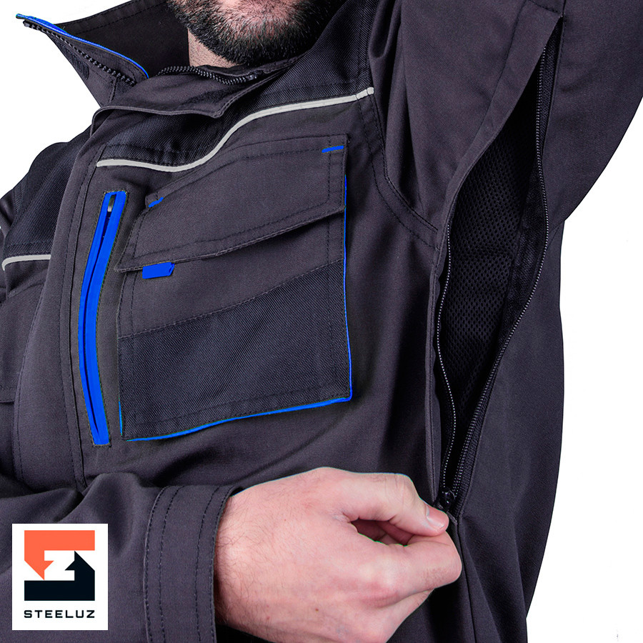 Куртка рабочая со съёмной утепленной подкладкой SteelUZ 4S BLUE рост 182 см - фото 3 - id-p1678219730