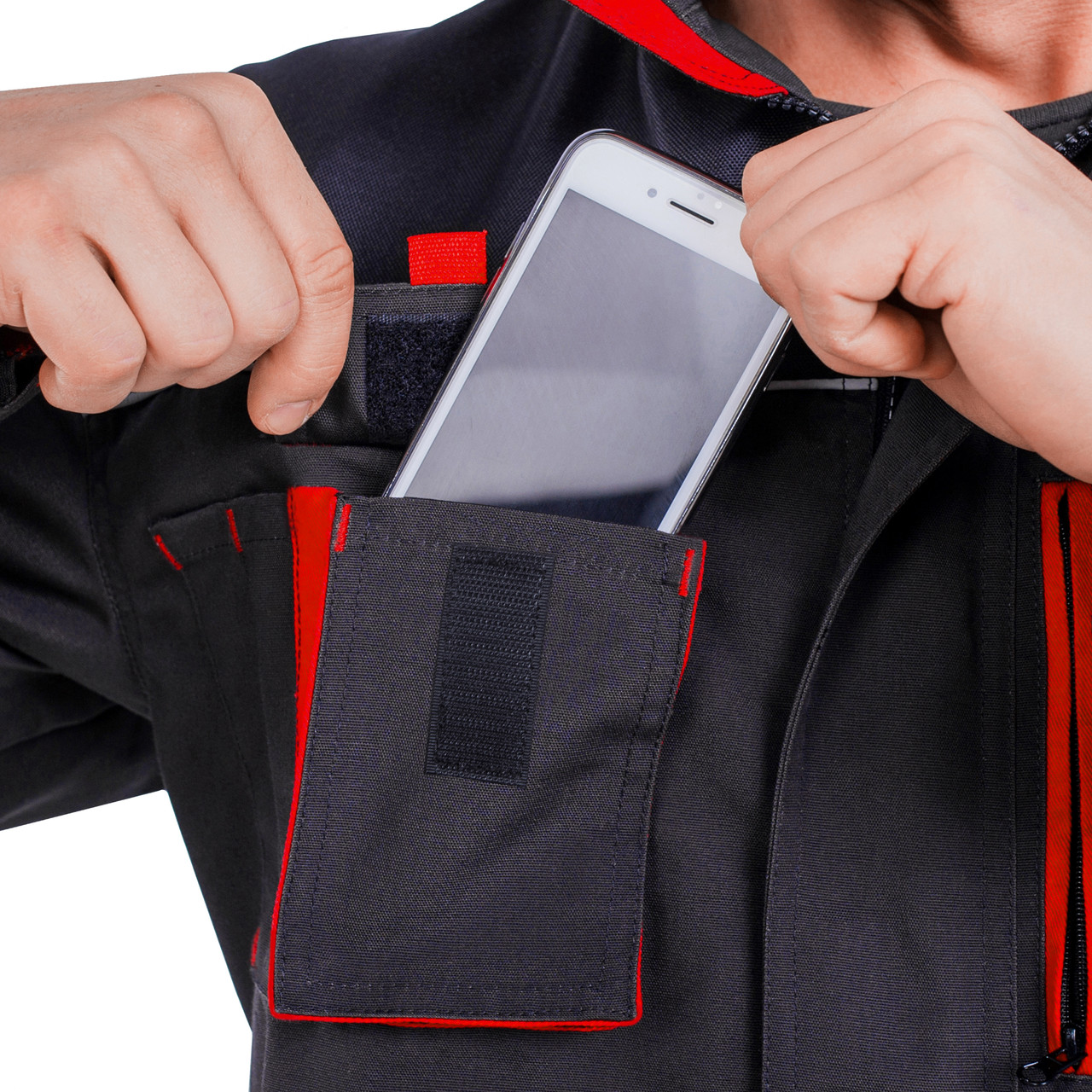 Куртка рабочая со съёмной утепленной подкладкой SteelUZ 4S RED рост 182 см - фото 5 - id-p1678226959