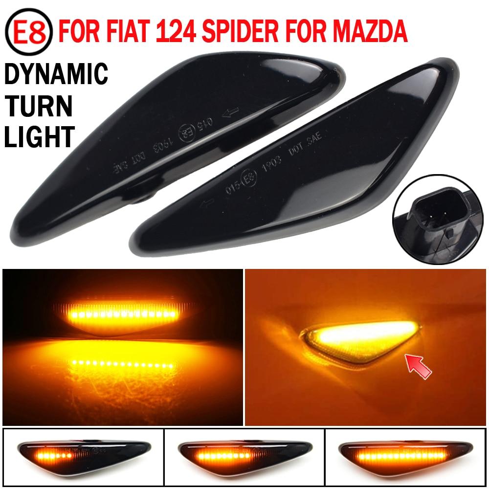 Повторювачі поворотів динамічні Mazda 5 CW 6 GH MX-5 ND RX-8 Car Side Marker Lights For Fiat 124 Spider Ab