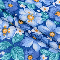 Ткань фланель для сорочек пижам халатов цветы
