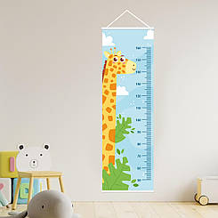 Ростомір переносний  "Жирафік" 160 см з банерної тканини
