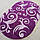 Килим вирізний 391 фіолетовий овал, фото 4