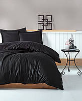Комплект постельного белья сатин stripe евро 200*220 Cotton Box черный