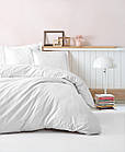 Комплект постільної білизни сатин stripe євро 200*220 Cotton Box Elegant Beyaz крем