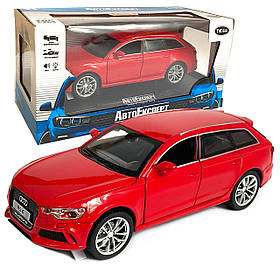Іграшкова машинка металева Audi RS 6 quattro (Ауді RS 6 кватро) «Автоексперт», червона, батар., світло, звук, відкр.двері, від 3