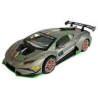 Іграшкова машинка металічна Lamborghini PERTAMAX TURBO (Ламборгіні) АвтоЕксперт, срібна, світло, звук, інерція, відкр двері,, фото 2