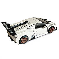 Іграшкова машинка металічна Lamborghini roger dubuis (Ламборгіні) АвтоЕксперт, біла, світло, звук, інерція, відкр двері, багажник,, фото 4