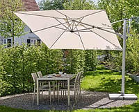 Солнцезащитный зонт-экран садовый с боковой ногой для дачи 3000*3000 мм. Varioflex 157039