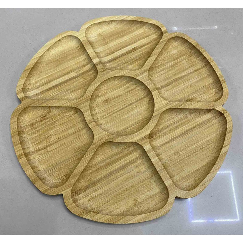 Менажниця бамбукова кругла на 7 відділеннь BT-337, фото 1