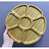 Менажниця бамбукова кругла на 7 відділеннь BT-337, фото 3