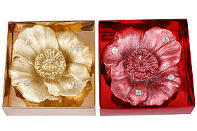 Декоративні свічки із воску Квіти набір 2 шт*9 см