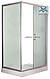 Душова кабіна 100х80х195 см Ko&Po 7007 прямокутна на низькому піддоні розсувні двері матове скло 5мм, фото 4