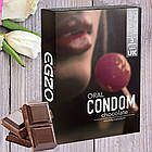 Оральні презервативи EGZO Chocolate зі смаком і ароматом шоколаду 3 шт.