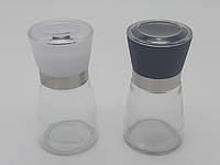 Перцемолки скляні набір 2 шт Подрібнювач для солі та перцю Млин для спецій ручний 13,5 cm IKA SHOP
