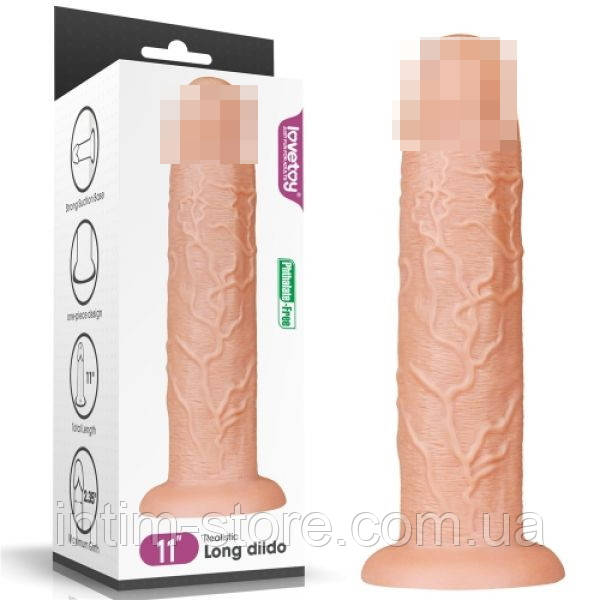 Великий фалоімітатор на присоску Realistic Long Dildo 28 см ST58640, фото 1