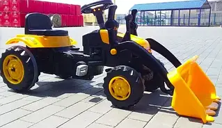 Веломобіль екскаватор з ковшем дитячий Pilsan 07-315 (ланцюговий привід, до 50 кг)