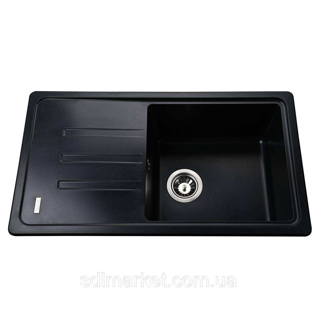 Гранатна мойка Globus Lux LUGANO чорний 780x435м-А0002