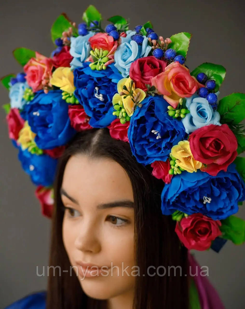Віночок ободок з квітами "Сценічний зі стрічками" (ID#1678284990), цена ...